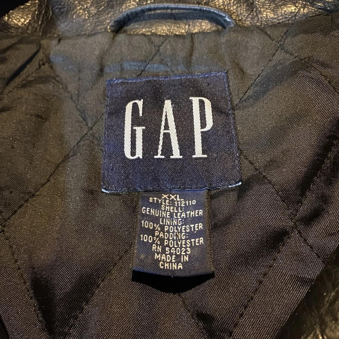 90s 올드 갭 싱글 레더 자켓 상품이미지3