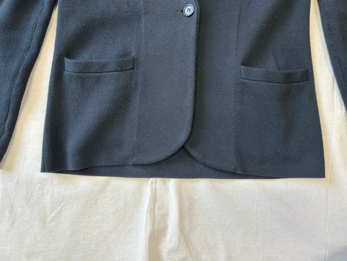 블랙 코튼 싱글 버튼 자켓 상품이미지3