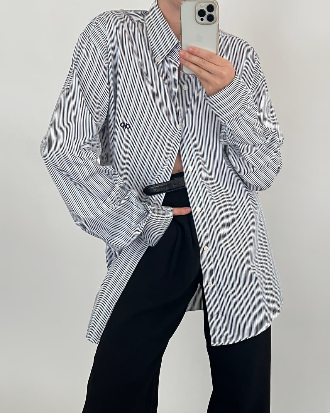 Salvatore ferragamo Striped Button Up 상품이미지1