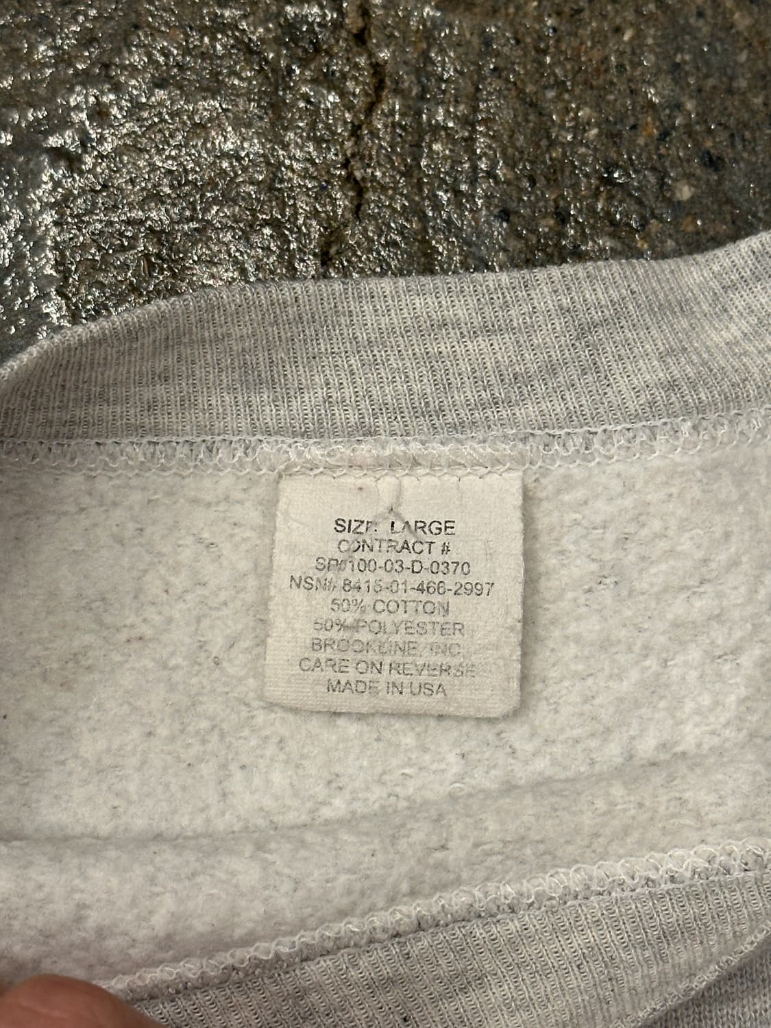 US ARMY original 50/50 made us 아미 스웻셔츠 L 상품이미지3