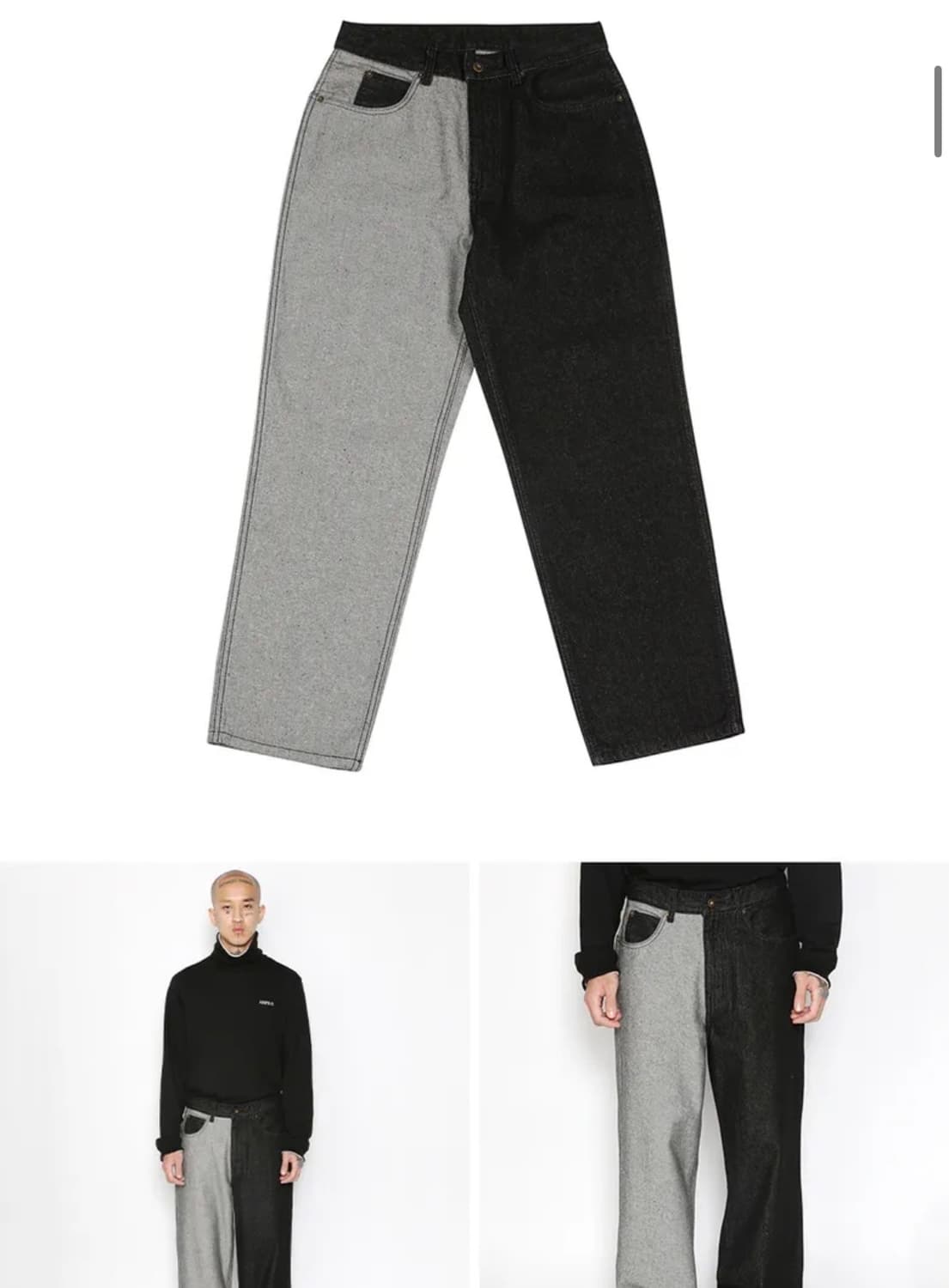 아조바이아조 Twofold Washed Jeans [Black] 상품이미지1