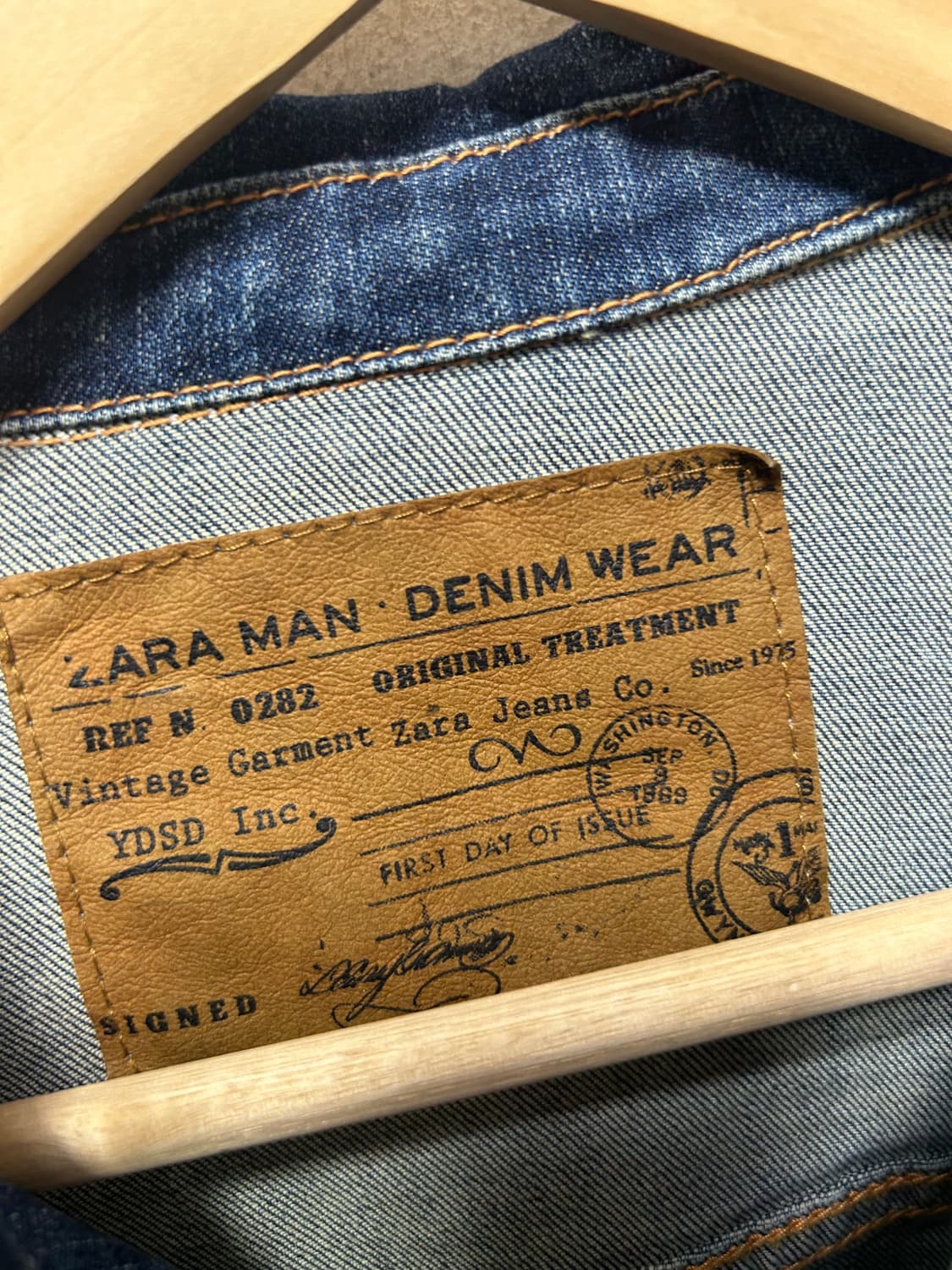 자라 맨 남성 데님 청자켓 상의 L 상품이미지3