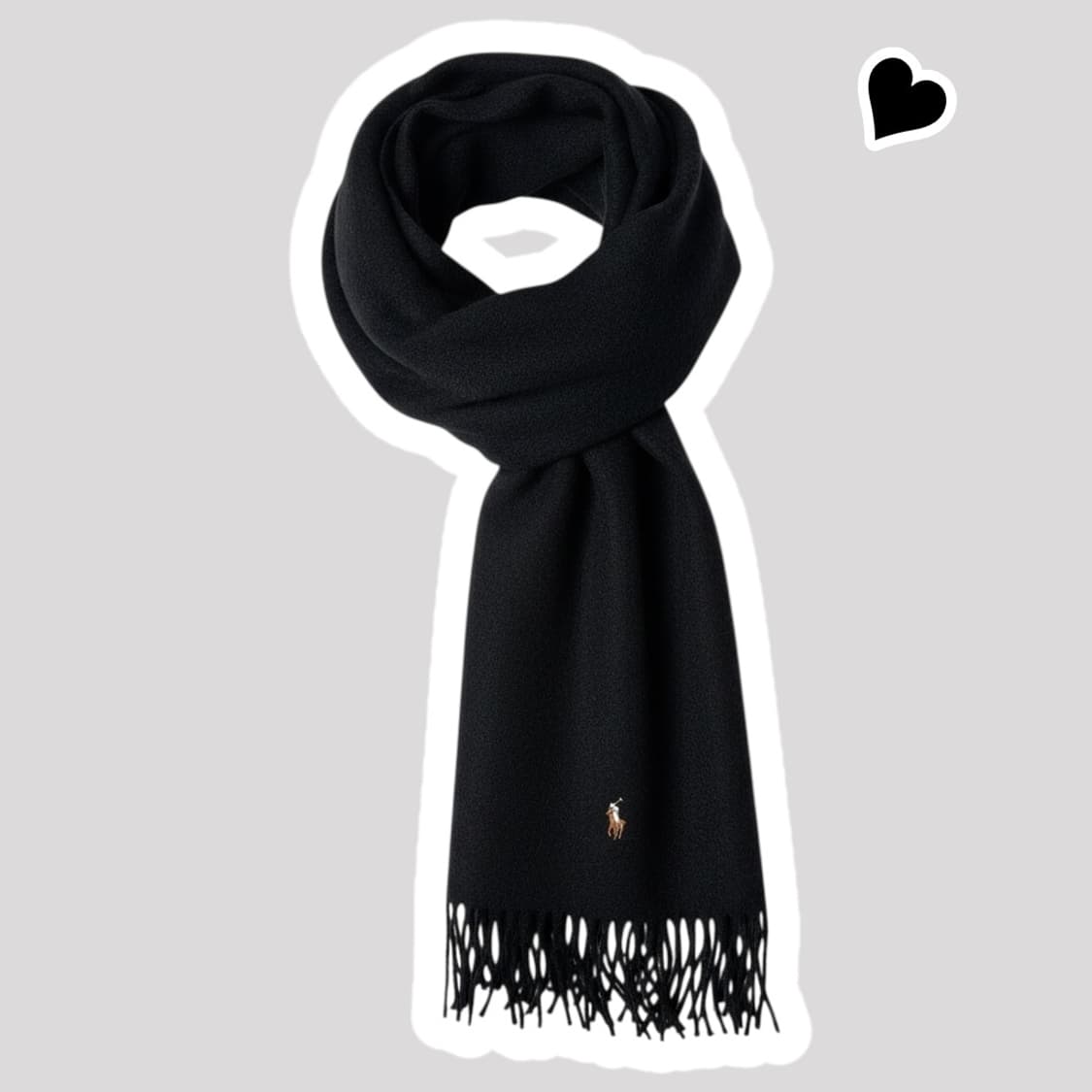 신형 폴로 랄프로렌 블랙 머플러 상품이미지1