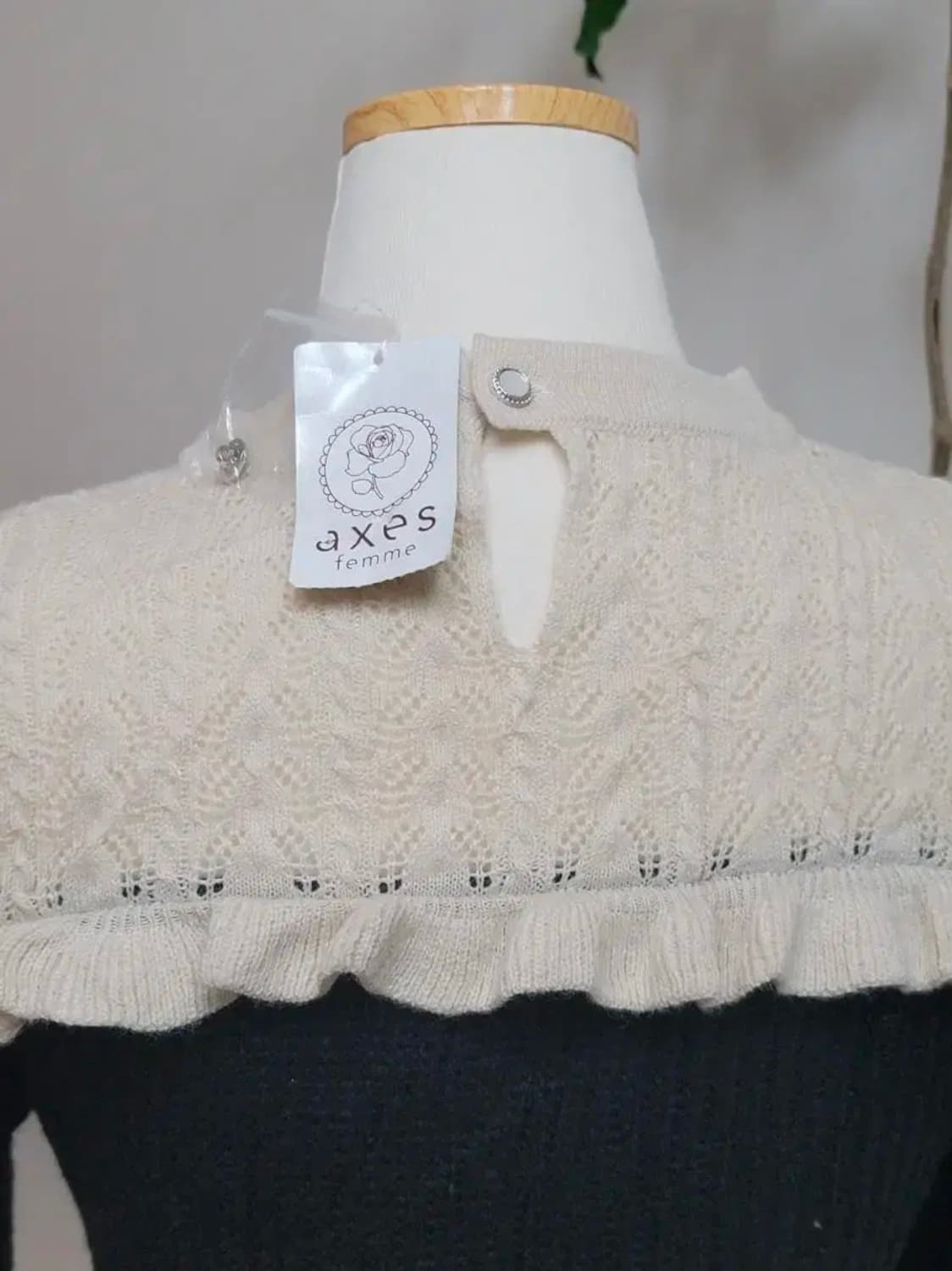 일본빈티지 새제품 axes femme 블랙 니트 원피스 상품이미지6