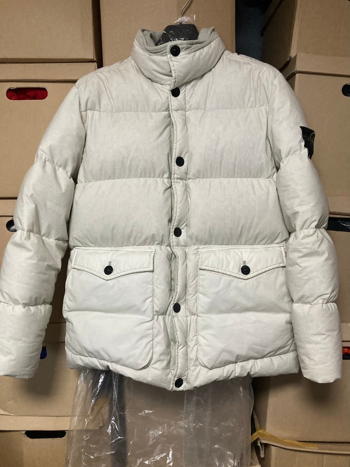 [M] 스톤아일랜드 레진 포플린 다운 TC 자켓 상품이미지1