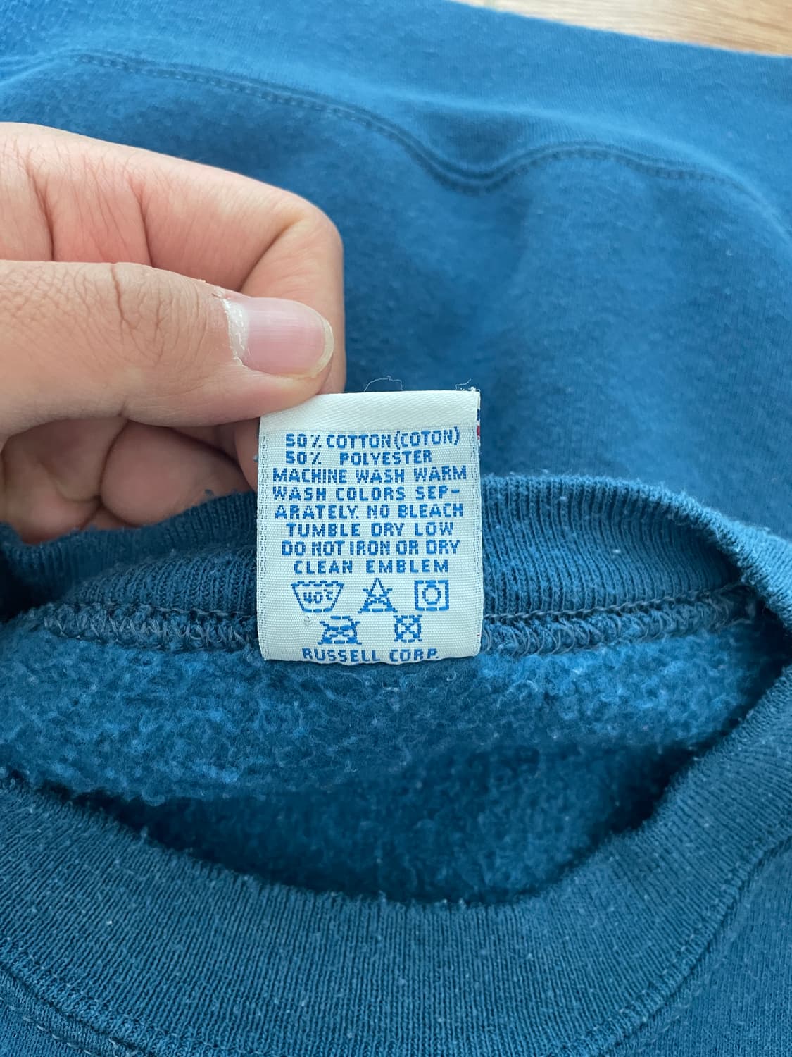 90s 러셀 애슬레틱 스웻셔츠 블루 미제🇺🇸 상품이미지4