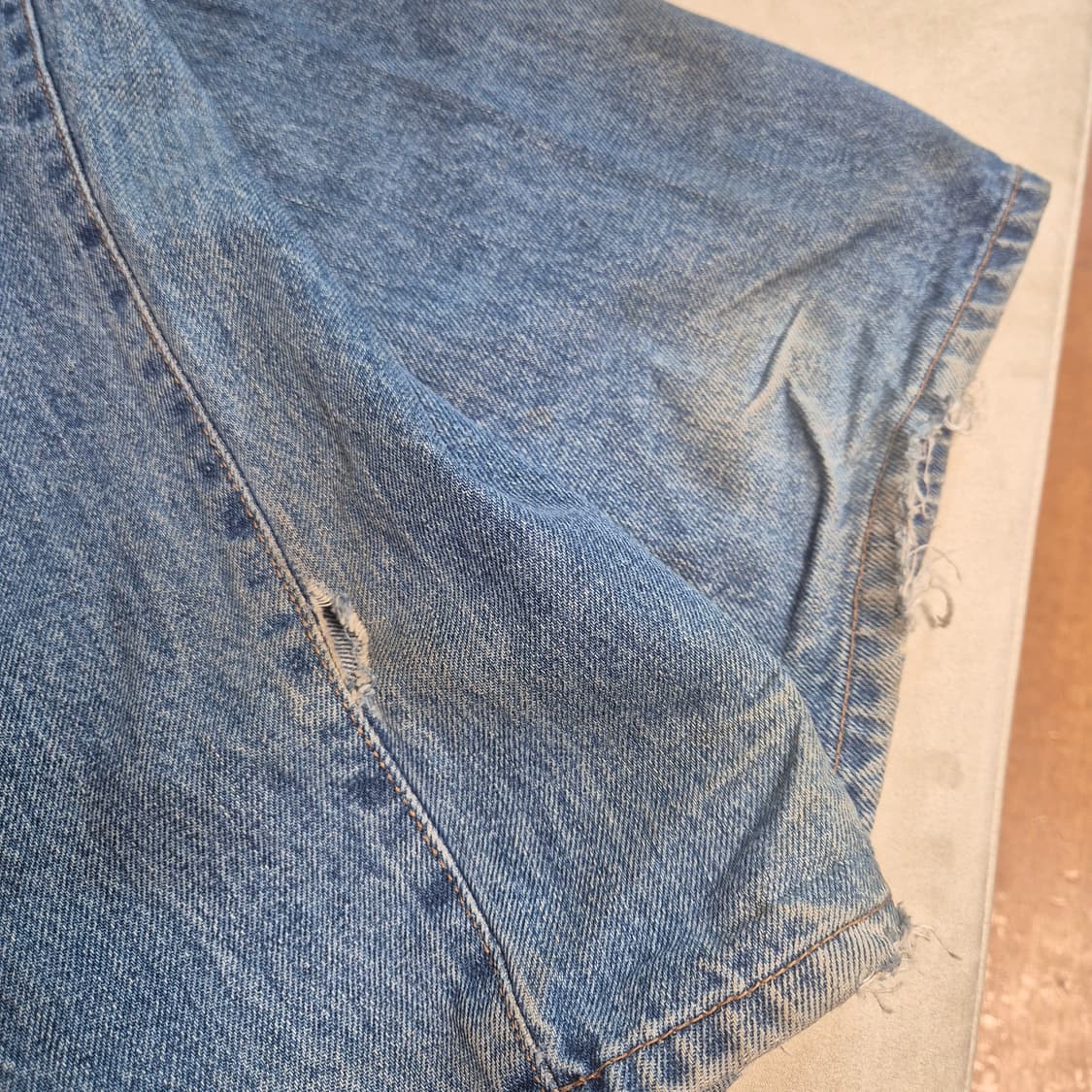 [XL]아모멘토 AMOMENTO 딥블루 와이드 데님 진 상품이미지7