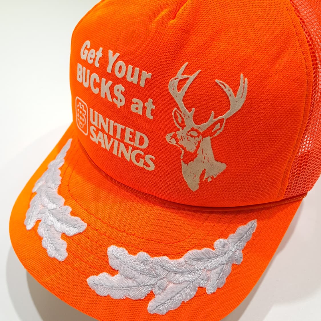 VA 80s 한국판 벅스 헌팅 월계수 오렌지 메쉬 트러커캡 P2055 상품이미지1