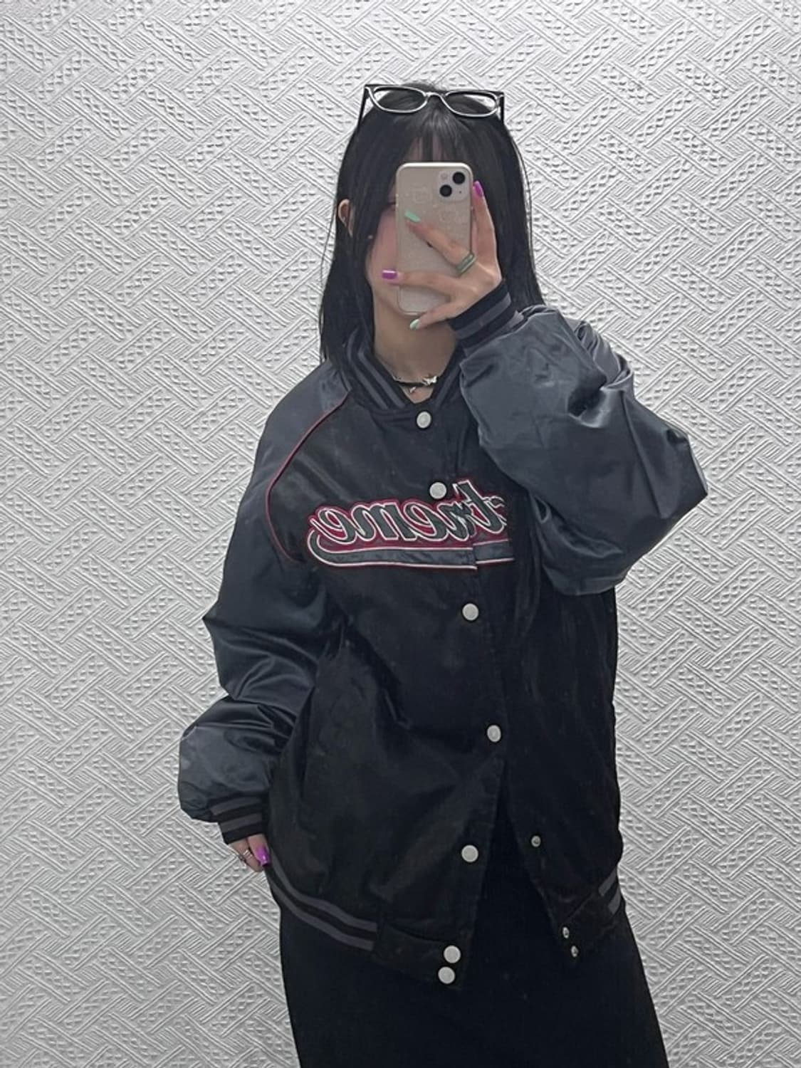 칼 카니 올드스쿨 빈티지 Y2K 바시티 자켓 L C07178 상품이미지2