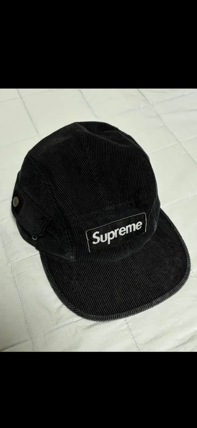 슈프림 코듀로이 포켓 캠프캡 블랙 상품이미지2