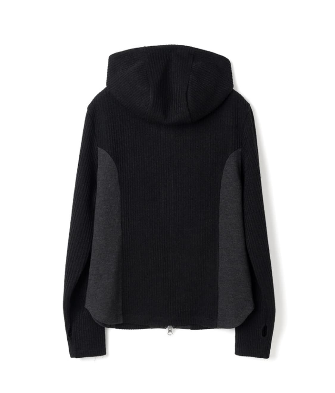 밀로 우먼 투 웨이 사이드 후드 집업 블랙 상품이미지2