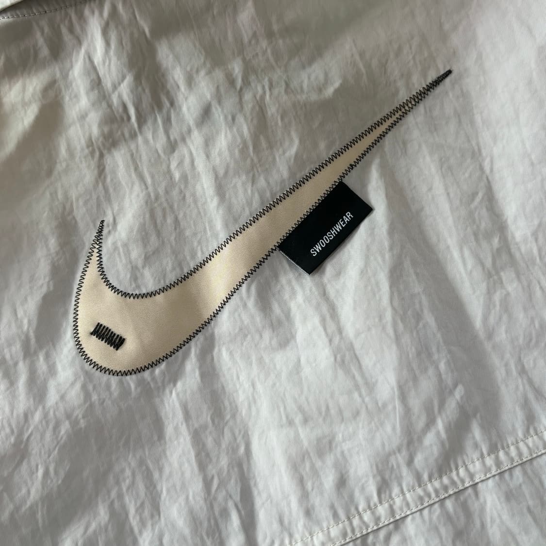 나이키 올드스쿨 나일론 바람막이 백로고 바스락 자켓 그 상품이미지4