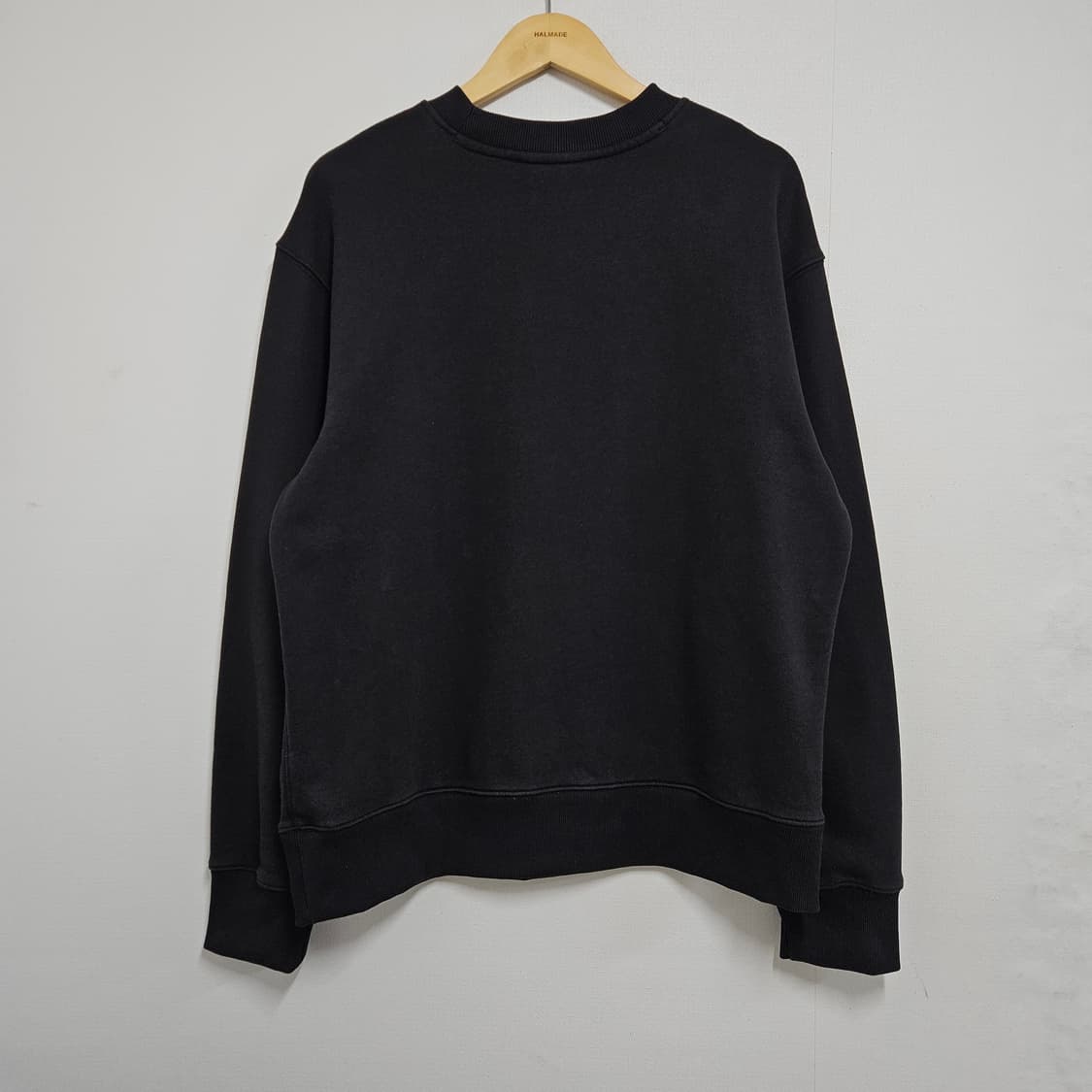 M 아디다스 파이어버드 올블랙 오버핏 맨투맨 상품이미지3