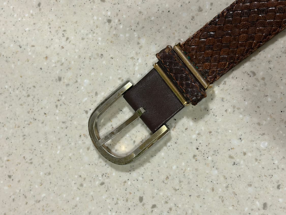 Western singlepin belt / 웨스턴 위빙 레더 벨트 상품이미지4