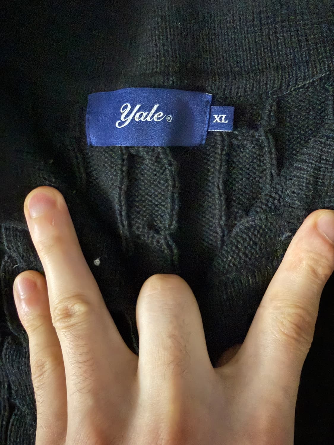 yale 카라 꽈배기 니트 XL 상품이미지3