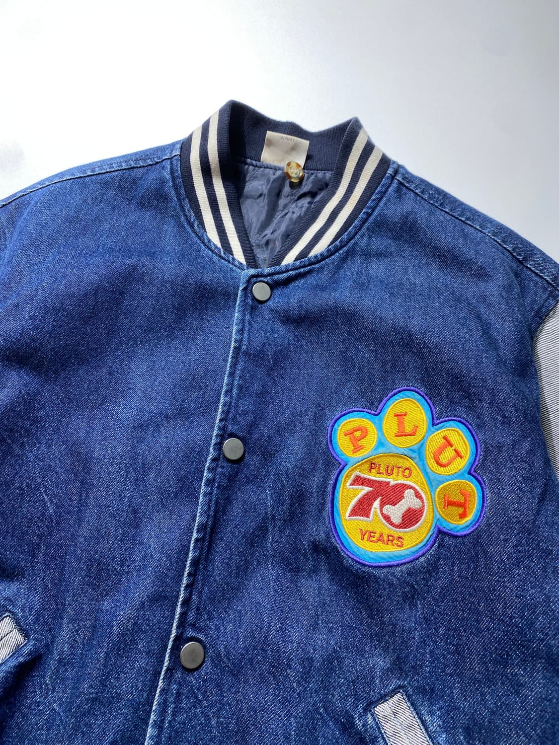 [M] Vintage Disney 디즈니 70th 데님 바시티 자켓 상품이미지5