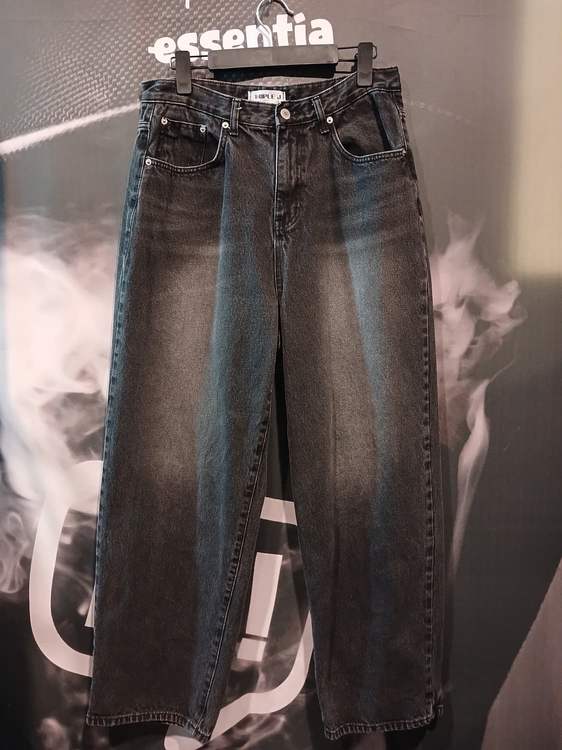 트리플 제이 흑청 와이드 데님 팬츠 상품이미지1