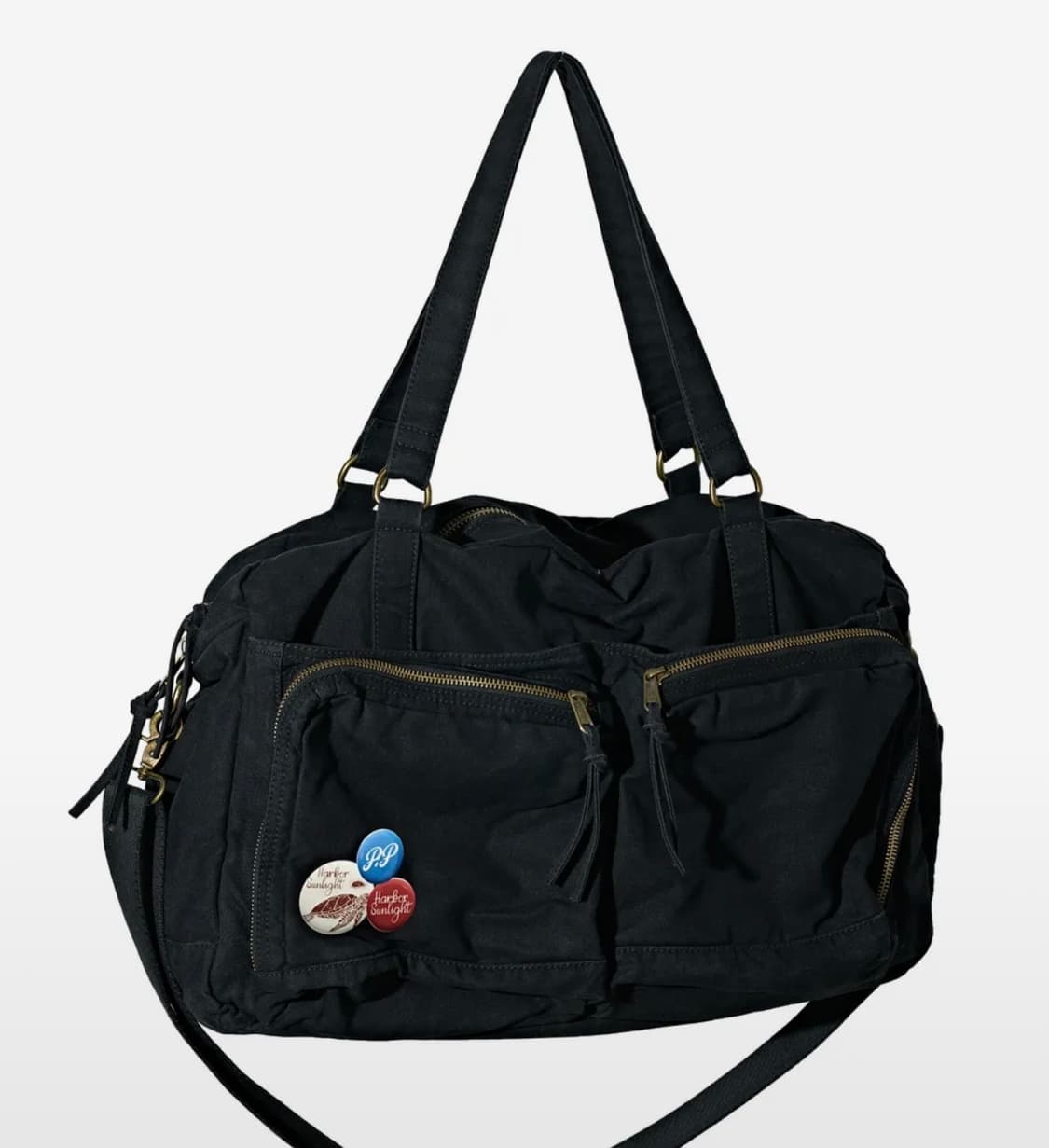 VTG 워시드 멀티 포켓 백 블랙 상품이미지1