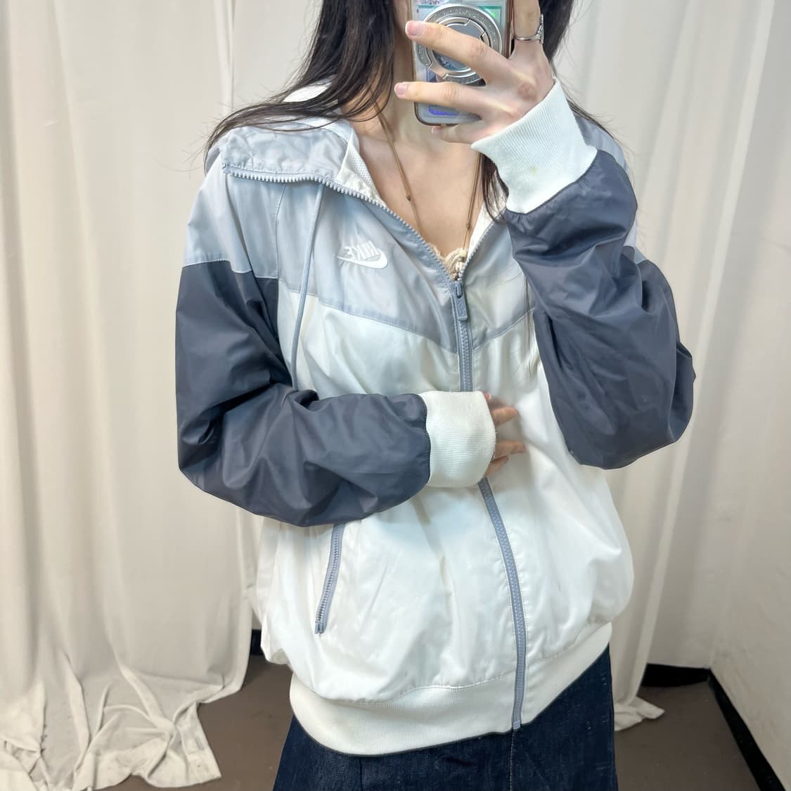 Nike grey Windrunner windbreaker 상품이미지3