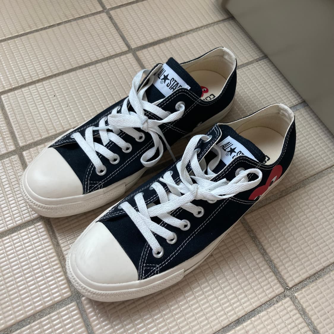 거의새것) 정품 꼼데가르송 컨버스 블랙 로우 270, 275 상품이미지8