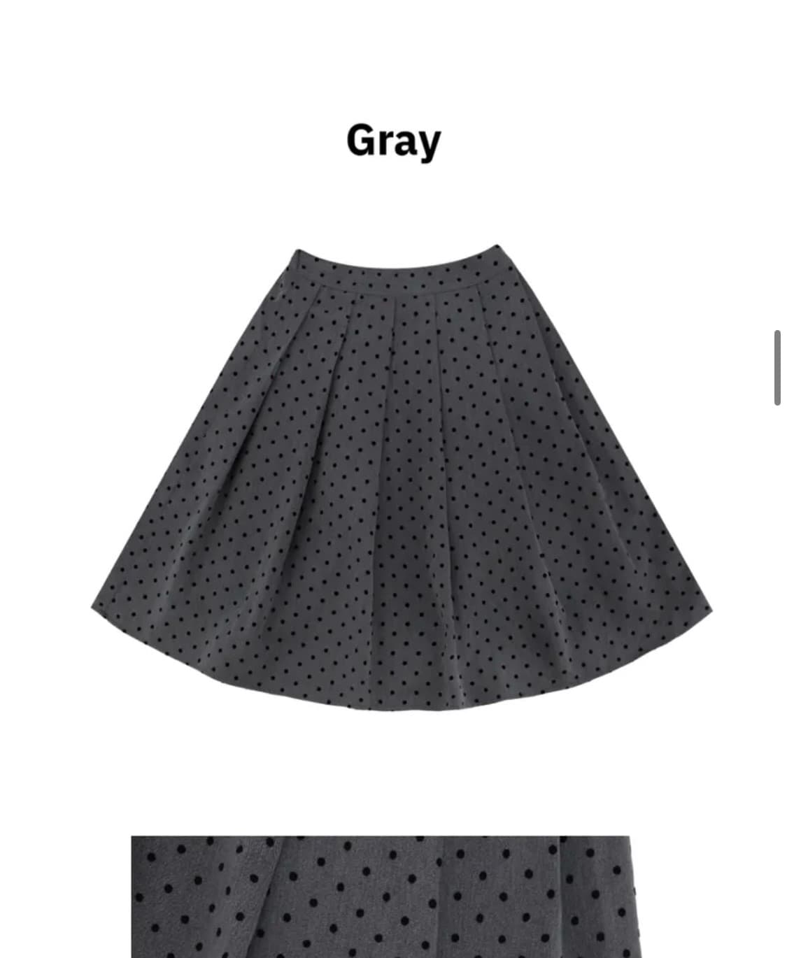 나이엔 플리츠 미디스커트 그레이 상품이미지2