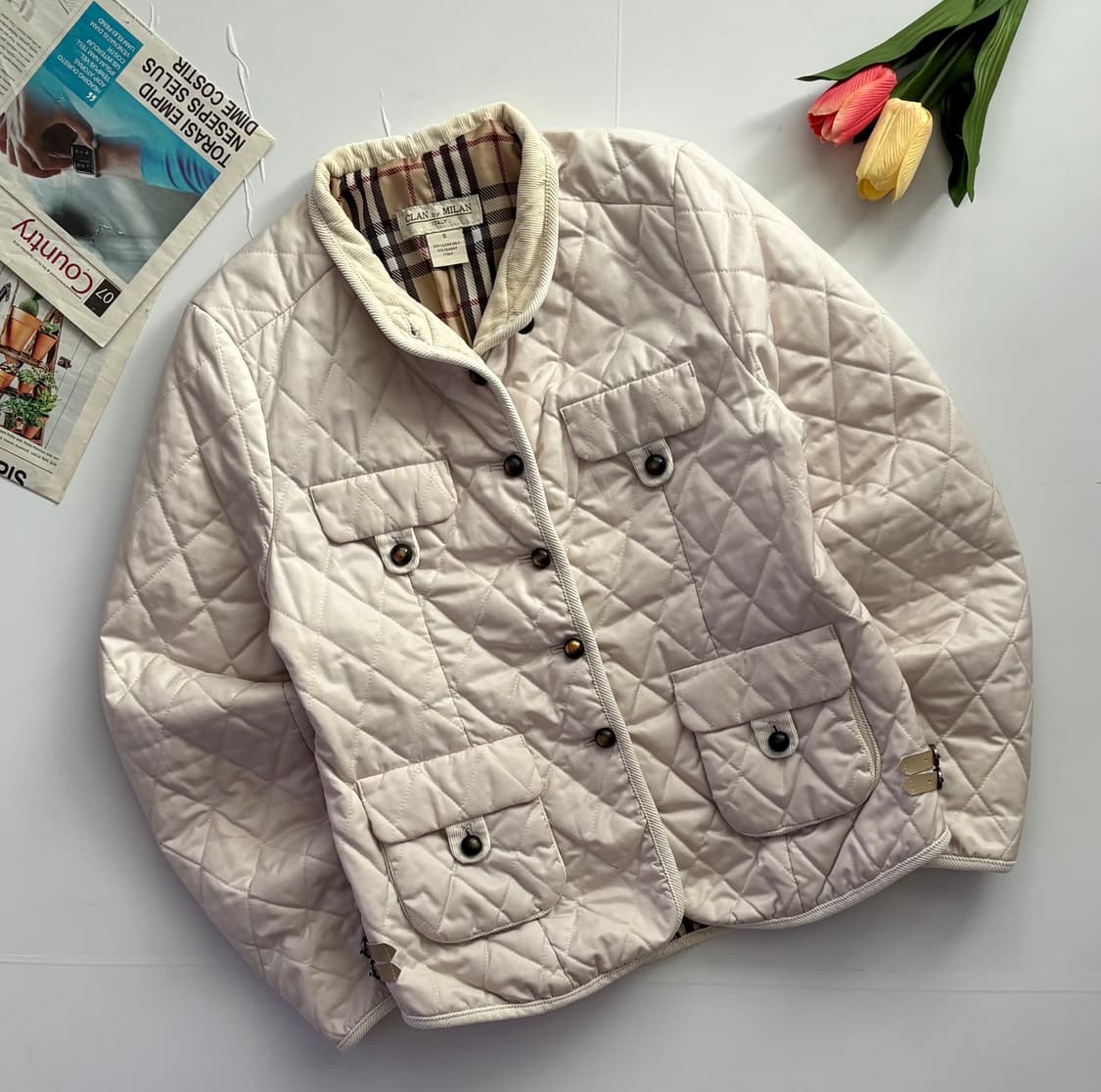 CLAN by MILAN 코듀로이 퀼팅 자켓 상품이미지1
