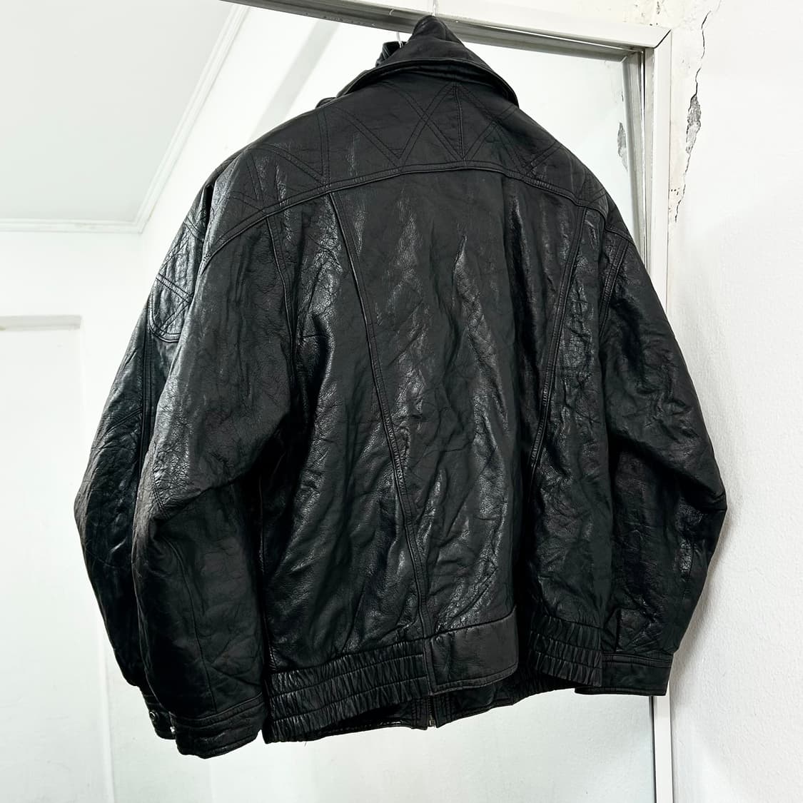 DAEDUCK 90s 양가죽 레이어드 봄버 자켓 상품이미지5