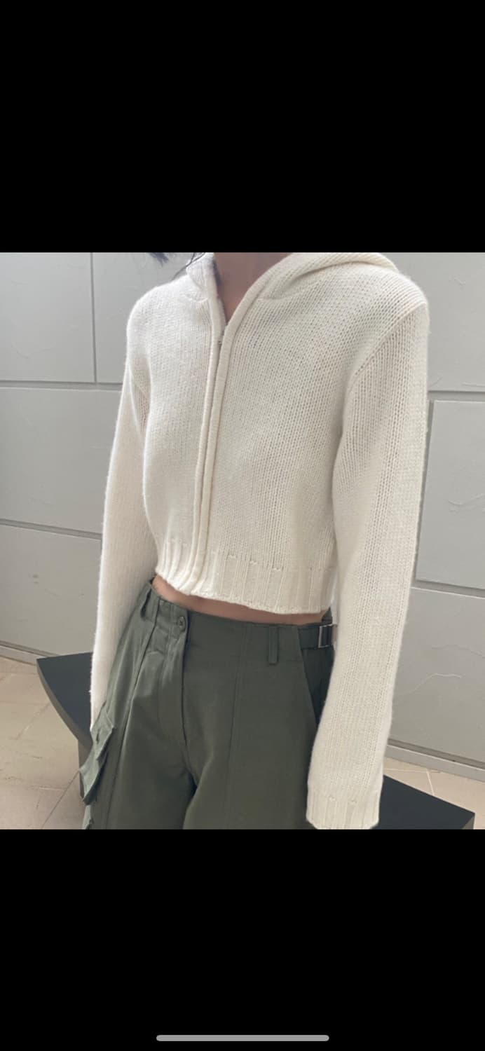 위아 노튼 후드 집업 아이보리 상품이미지1