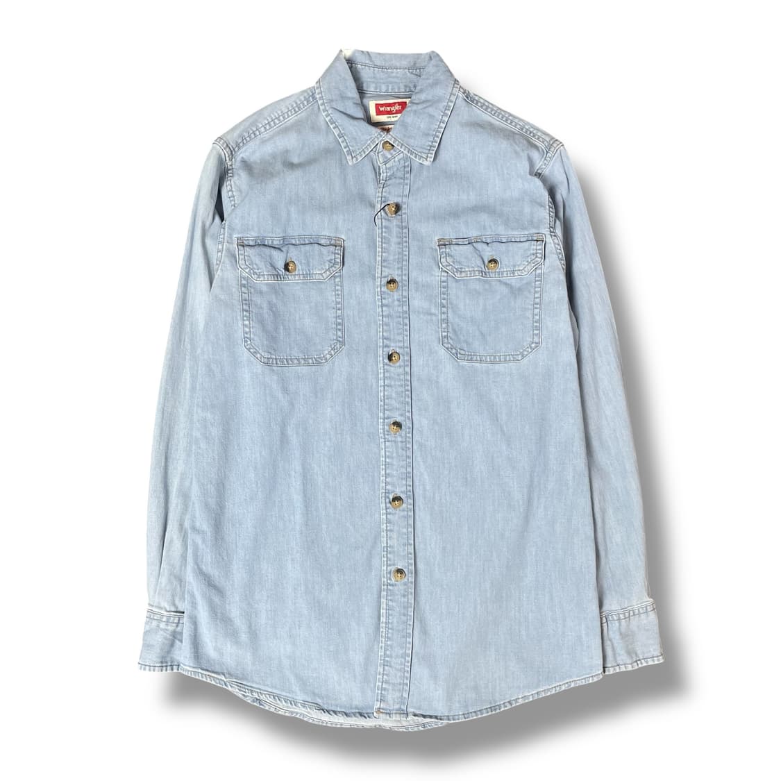 Wrangler 플렉스컴포트 스탠다드 헤리티지 데님 셔츠 S 상품이미지1