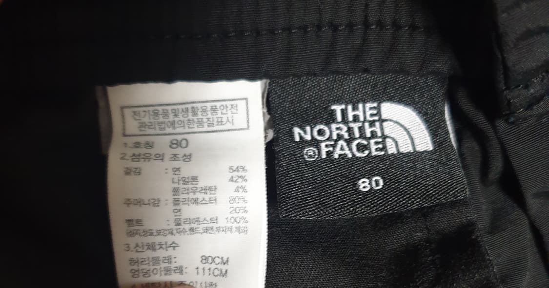 노스페이스 나일론 카고 반바지 블랙 (허리 32 밴딩) 상품이미지2