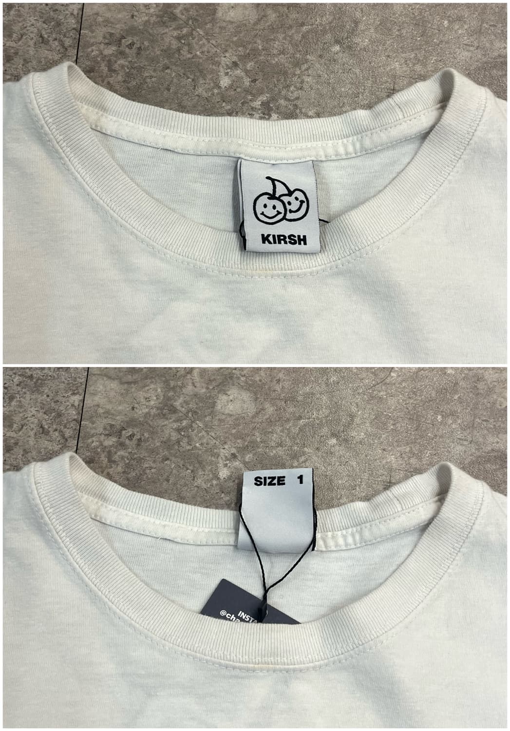 키르시 반팔티 화이트 #csz4134 상품이미지4