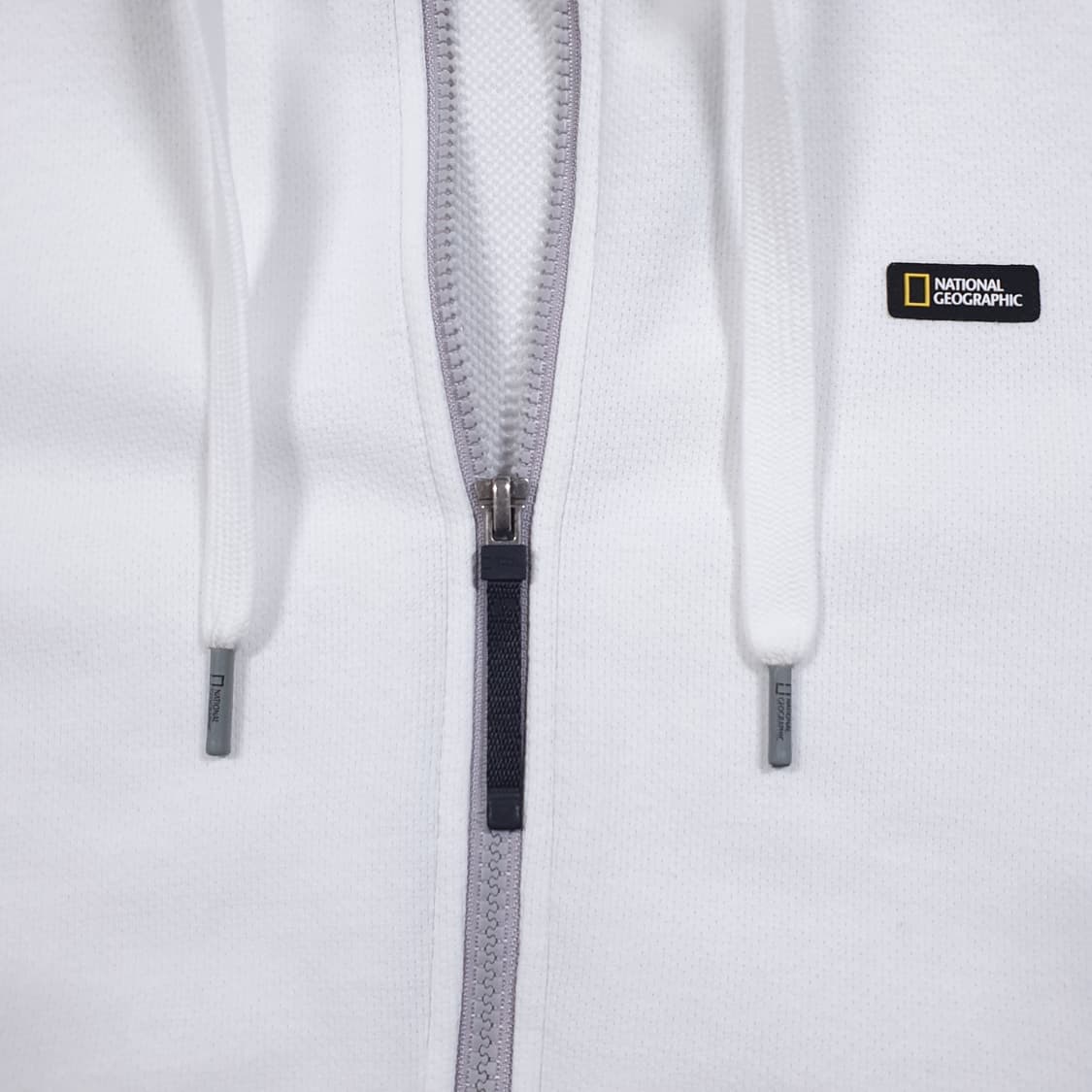 M) 내셔널지오그래픽 신형 23FW 핀테일 와펜 트레이닝 후드집업 화이트 상품이미지4