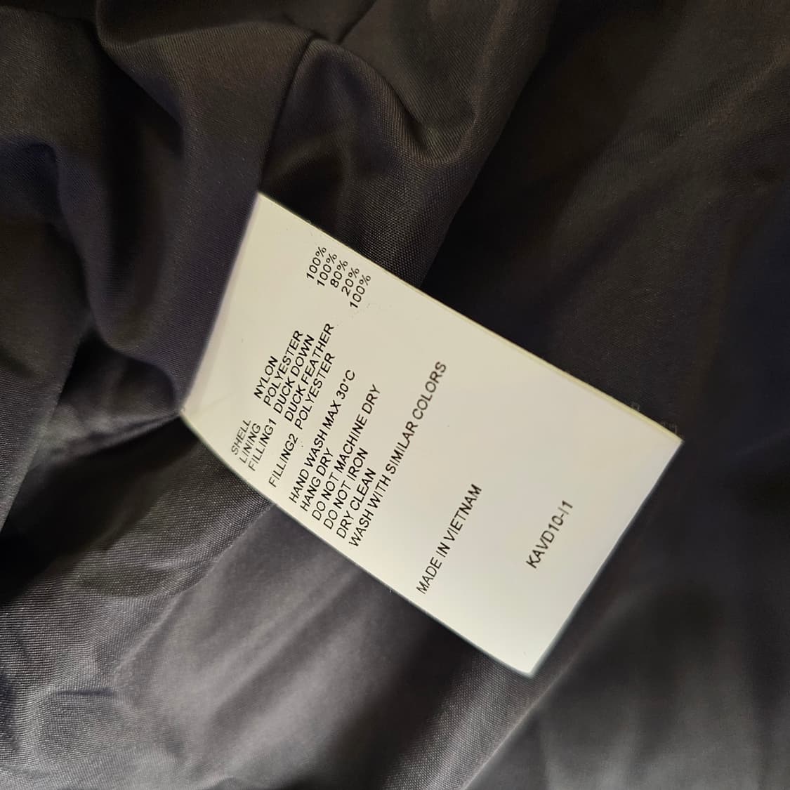 L 비바스튜디오 다운 80:20 패딩 무광 블랙 체감XL 100~105 상품이미지4