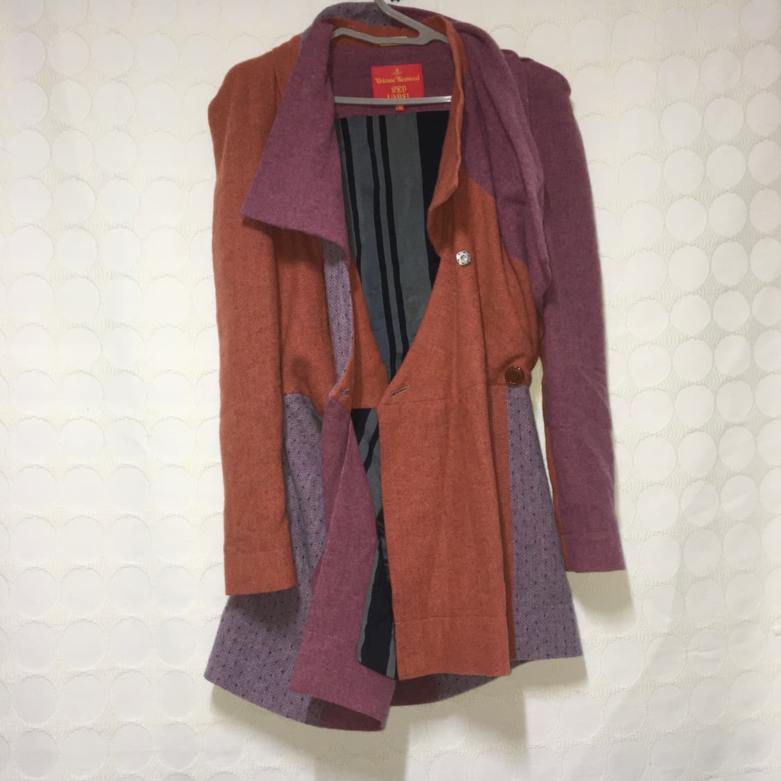 vivienne westwood 울 배색 코트 상품이미지5