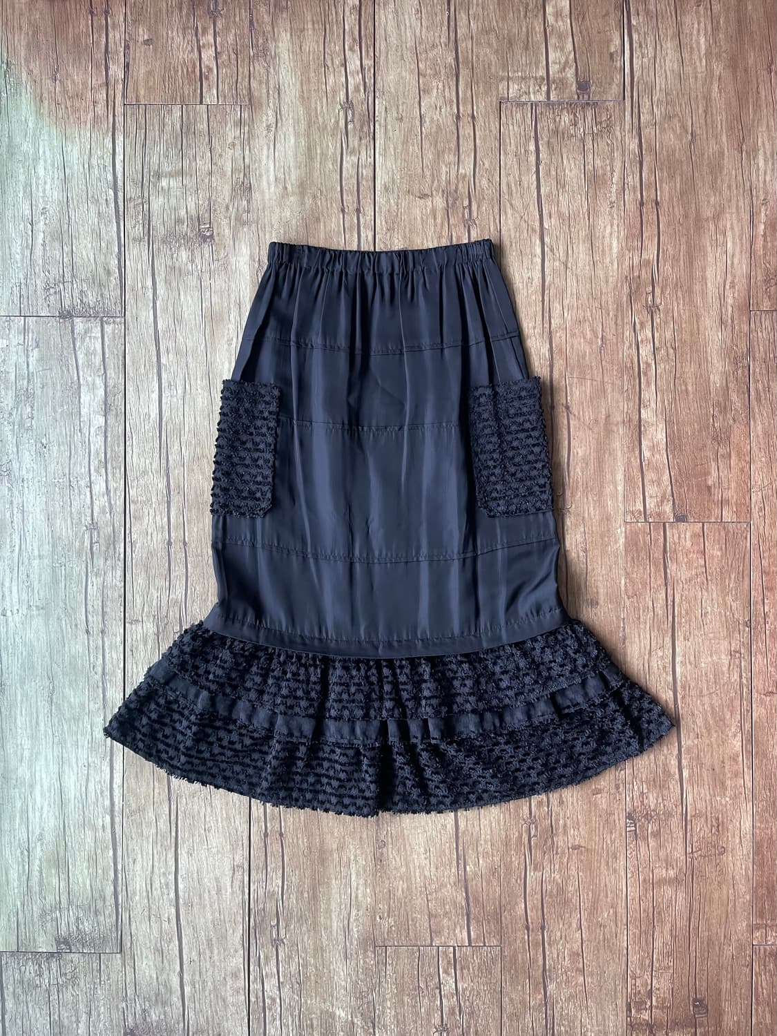 CDG Tricot AD2006 Patchwork Cupra Skirt 상품이미지2