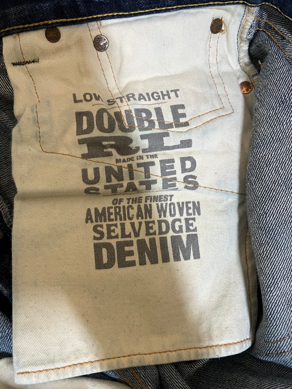 더블알엘 로우 스트레이트 셀비지 데님 상품이미지6