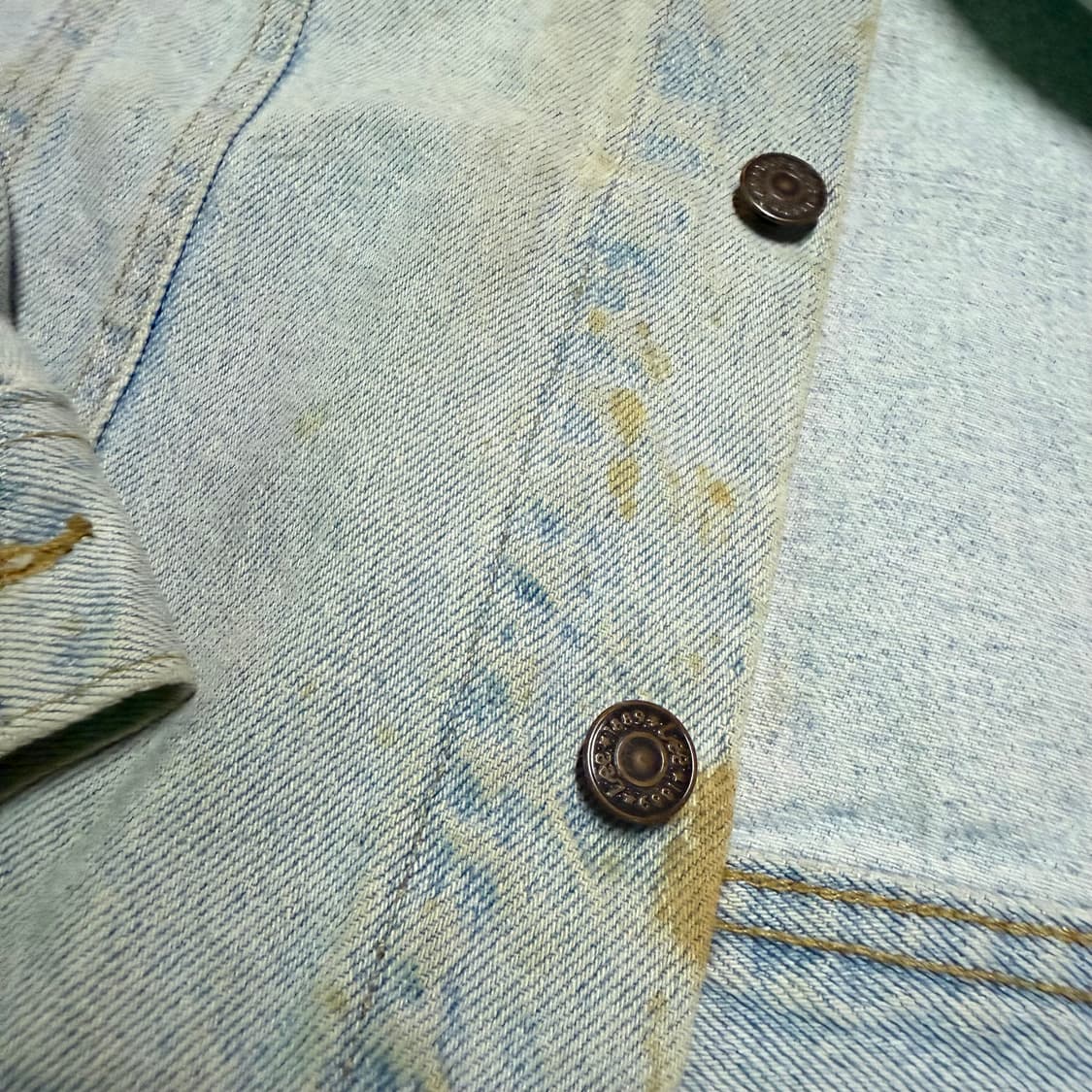 90's Lee x 하드록 카페 데님 트러커 자켓 M 상품이미지5