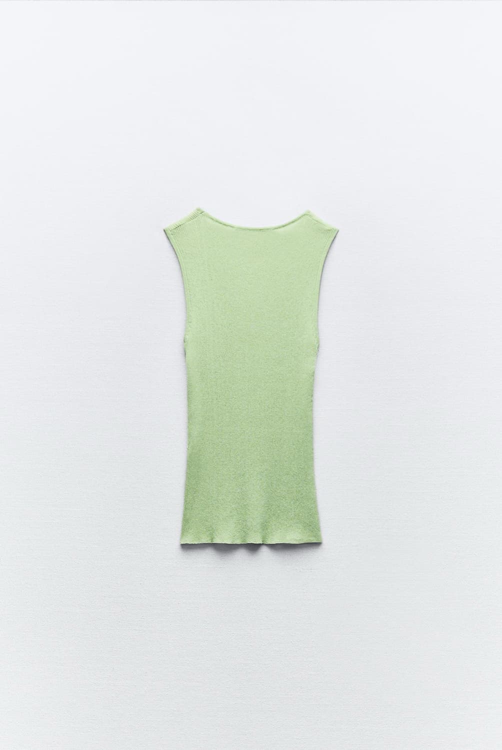ZARA 자라 민트 니트 슬리브리스 탑 상품이미지4