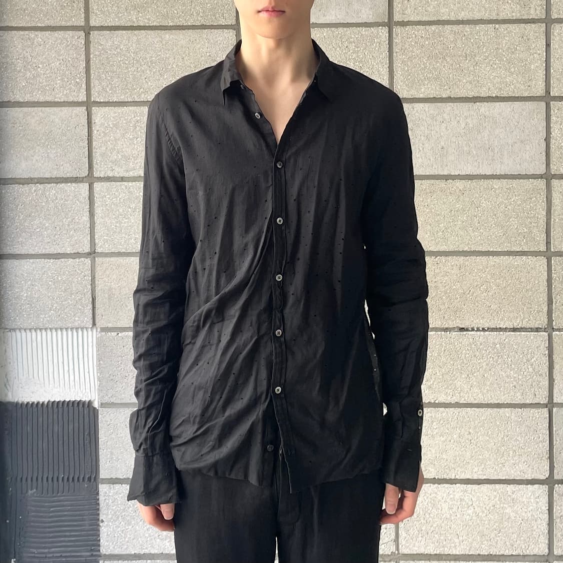 비리디안 펀칭 홀 셔츠 상품이미지1