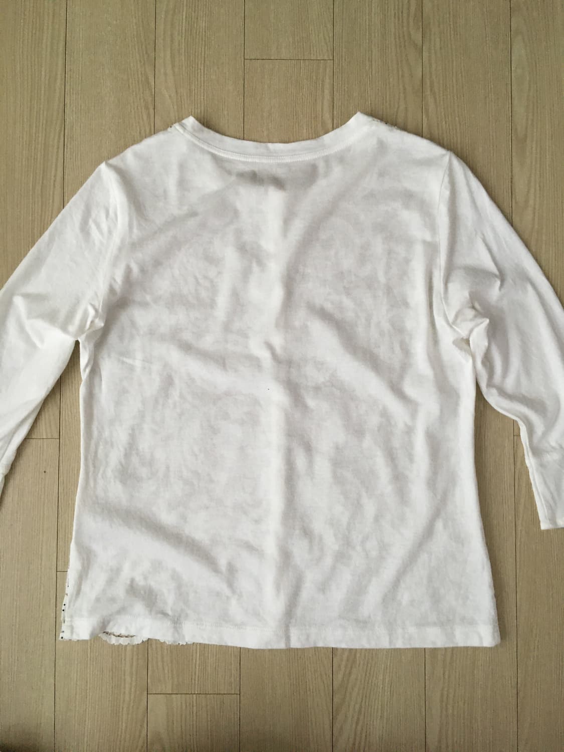 일본빈티지 도트 레이스 프릴 티셔츠 가디건 시스루 상품이미지4