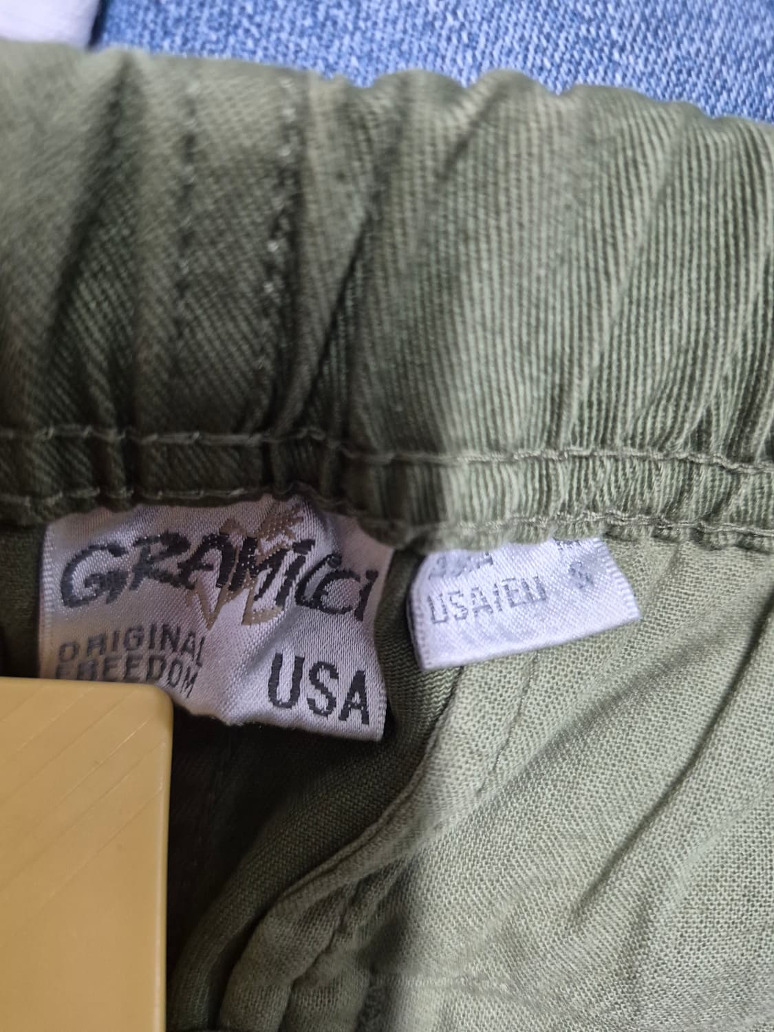 그라미치 카키 벨티드 팬츠 남성M 상품이미지3