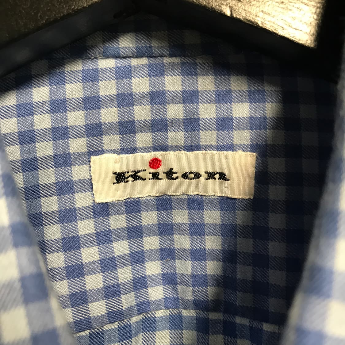 키톤 깅엄 체크 셔츠 블루 15/40 상품이미지4