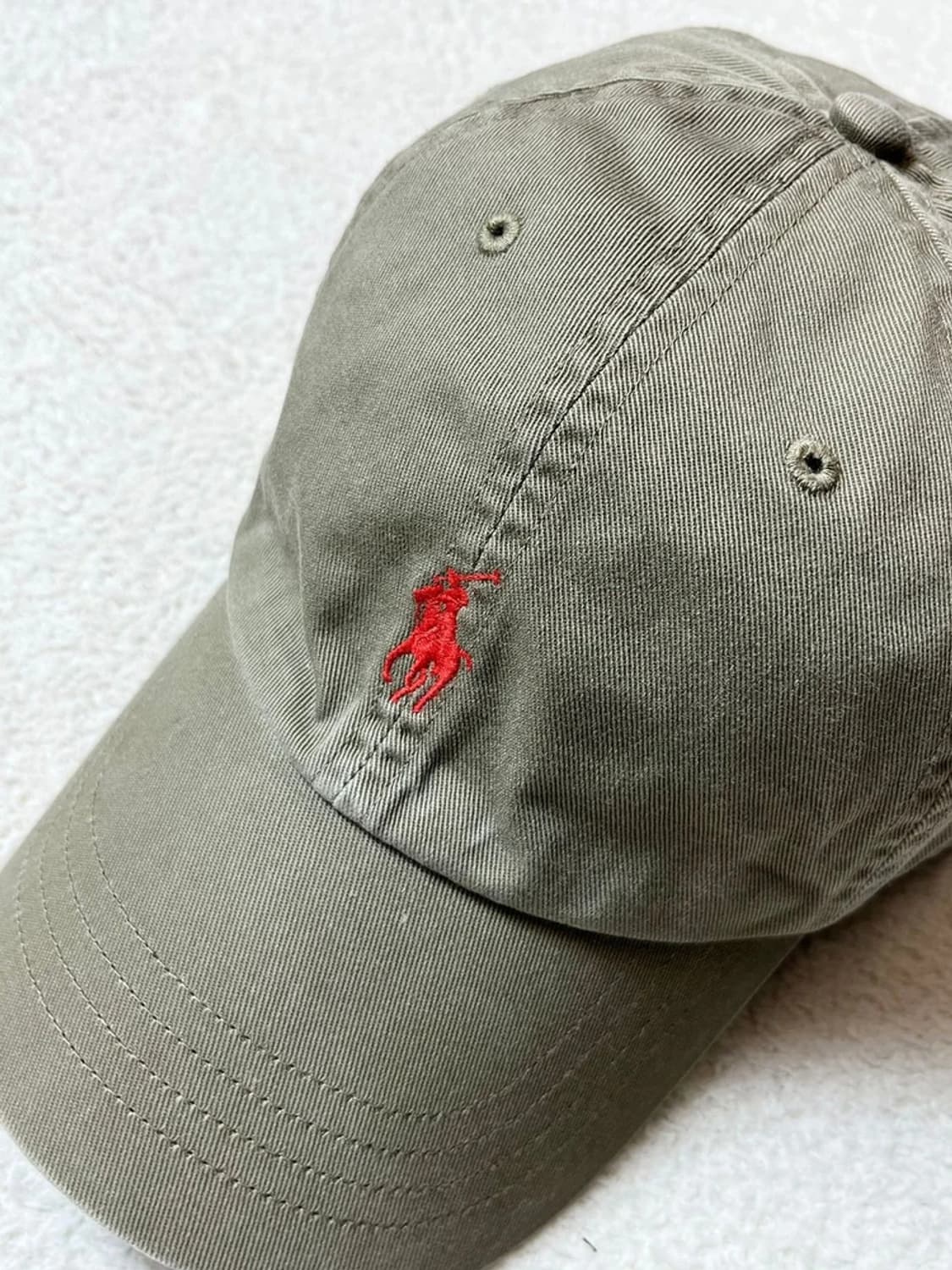 폴로 랄프로렌 00's 피그먼트 카키 로고 볼캡 A1684 상품이미지2