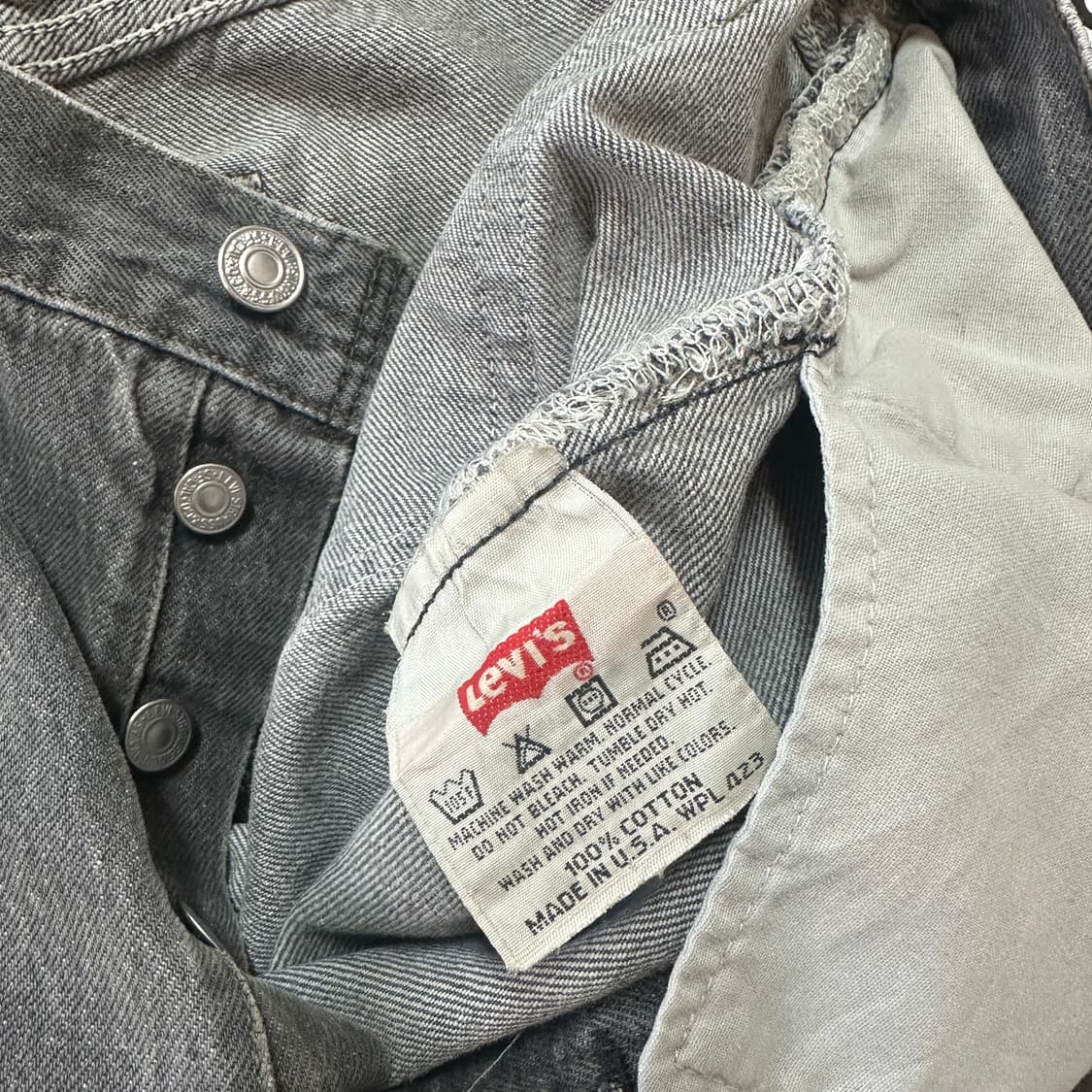 90s USA 리바이스 501 블랙 진 데님 팬츠 32 상품이미지9