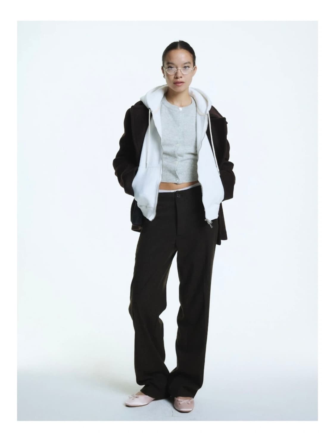 GLOWNY 글로니 G 클래식 울 가디건 (그레이) 상품이미지3