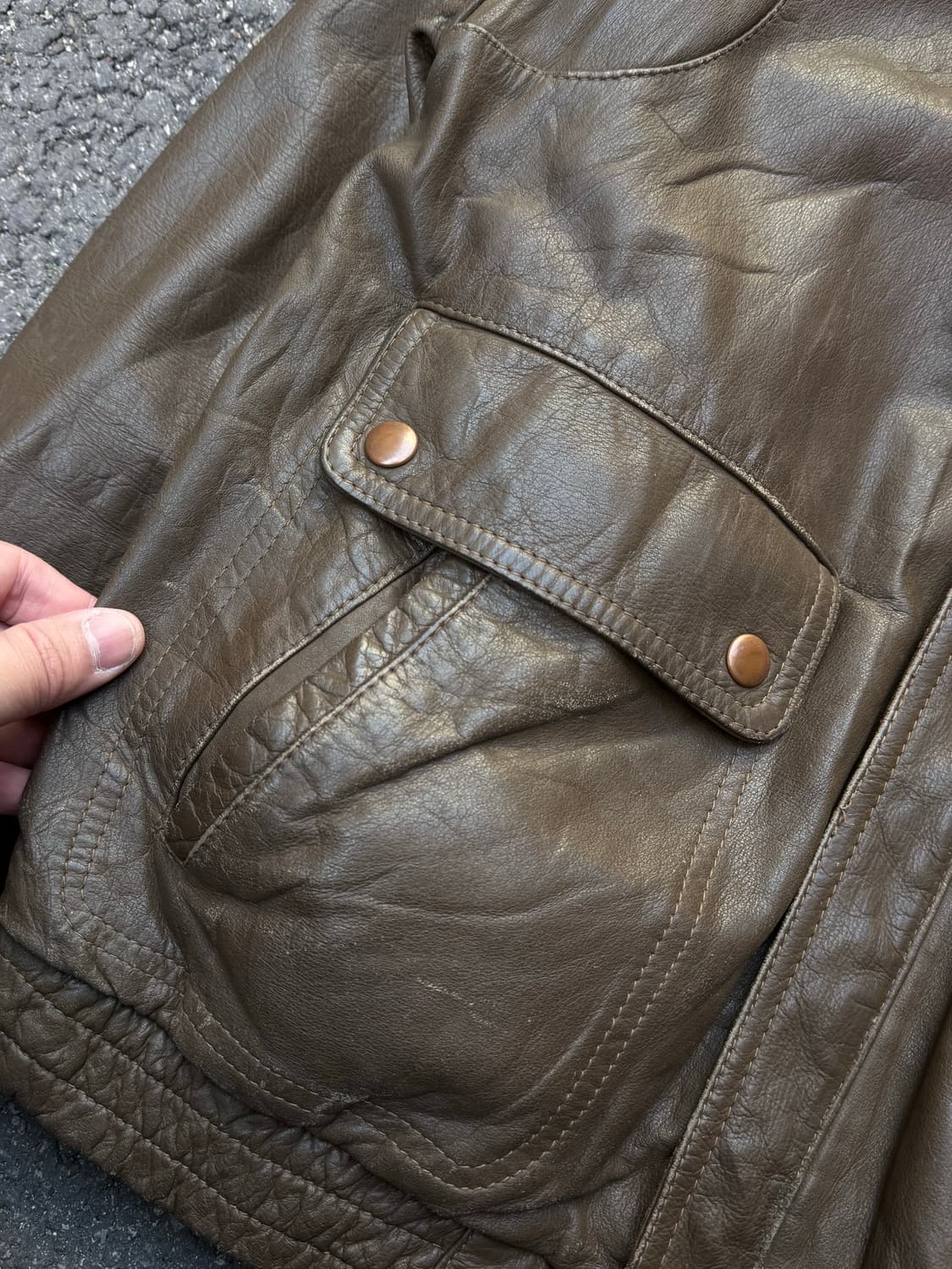 Leather A-2 플라이드 레더자켓  상품이미지3