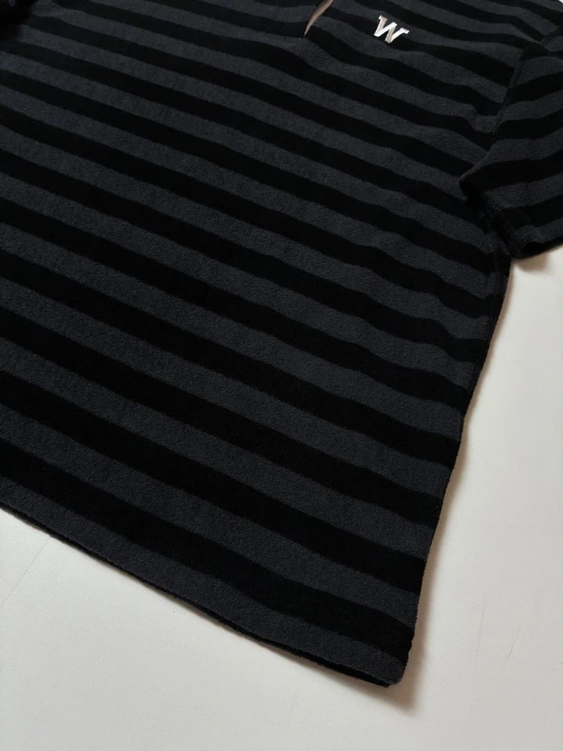 WMM Studios 로고 스트라이프 카라 반팔 티셔츠 PN9696 상품이미지4