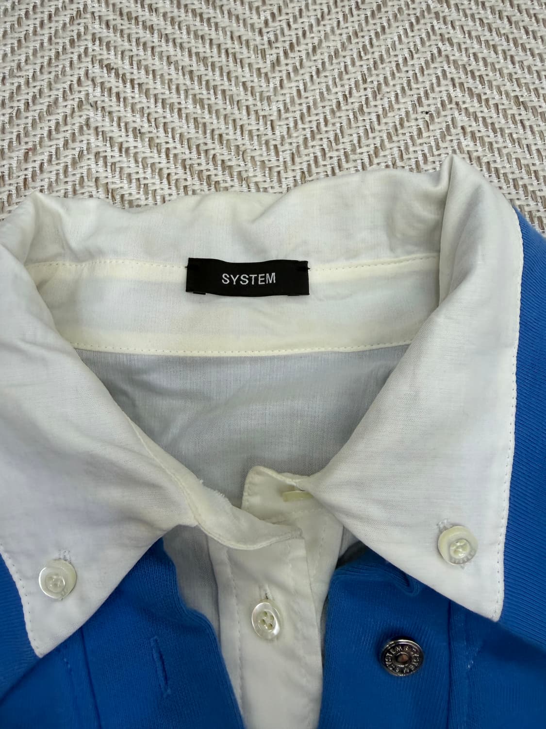 정품) 시스템 한섬 22ss 오버핏 레이어드 셔츠 맨투맨 82 상품이미지6