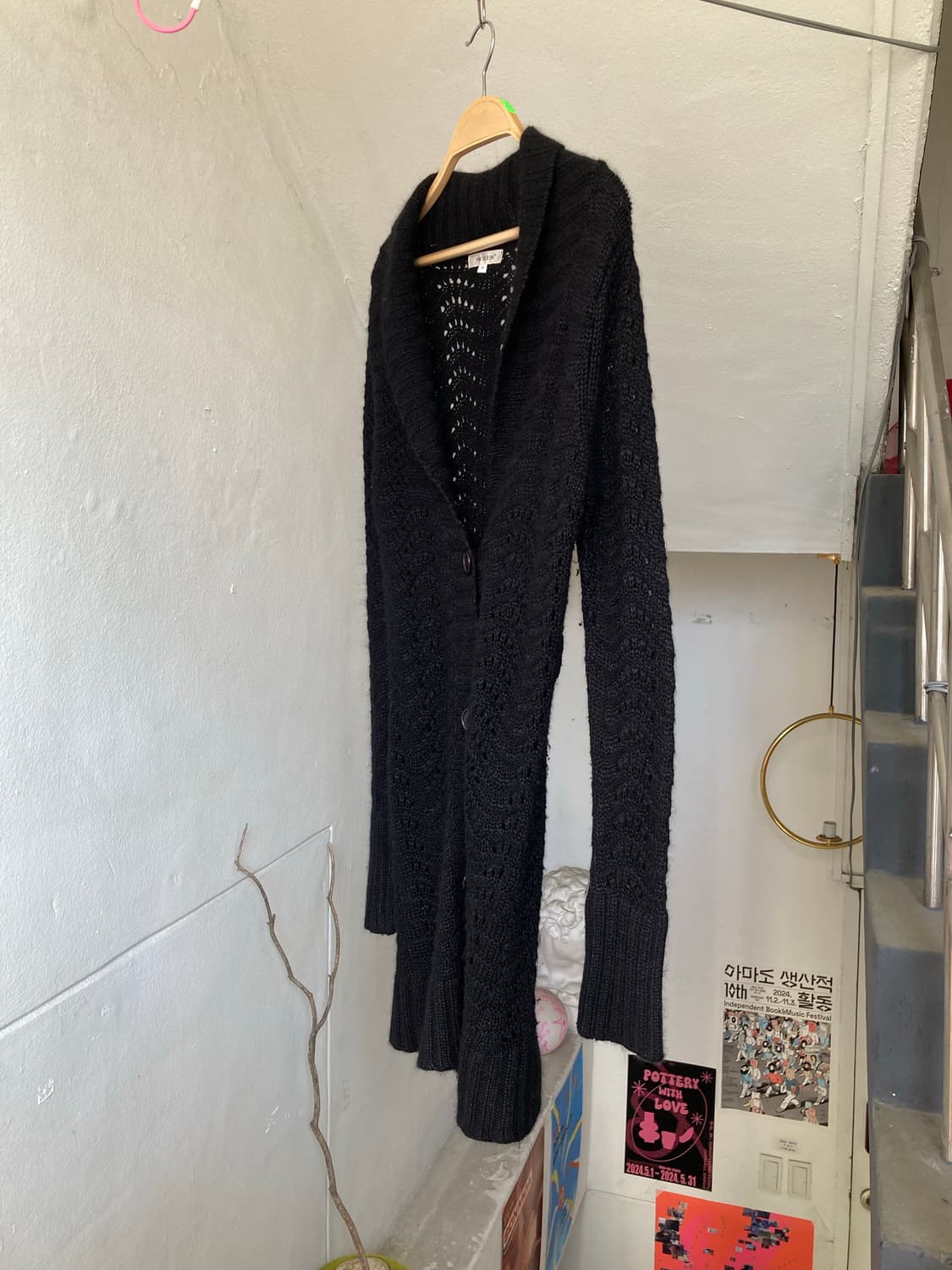 블랙 페어리 울 롱 가디건 상품이미지4