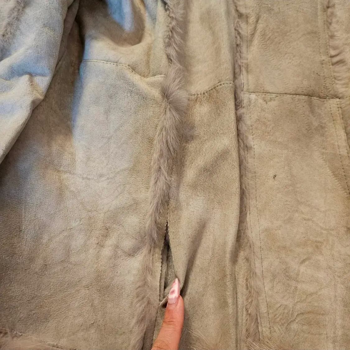 토끼털 & 폭스퍼 무스탕 빈티지 코트 상품이미지5